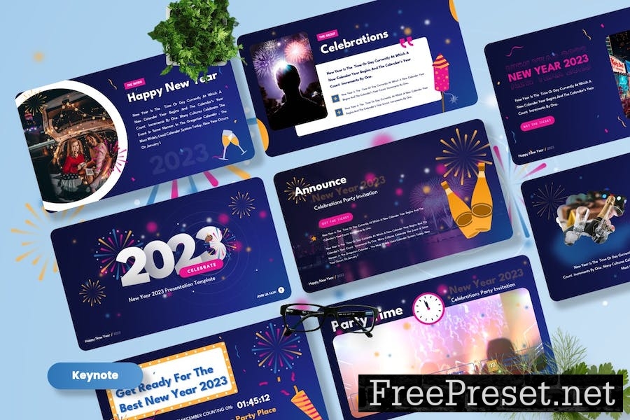 Celebrate - New Year 2023 Keynote Template SDKM534