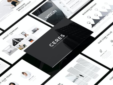 Ceres - Minimal Powerpoint Template 388VRX3