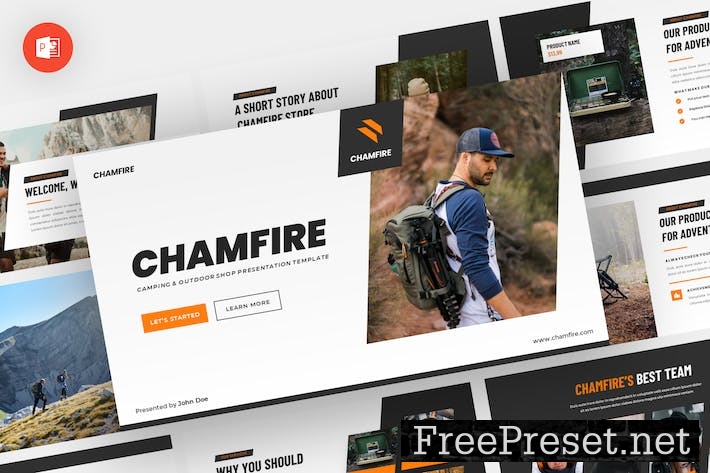 Chamfire - Camp Powerpoint Template K6KUYMQ