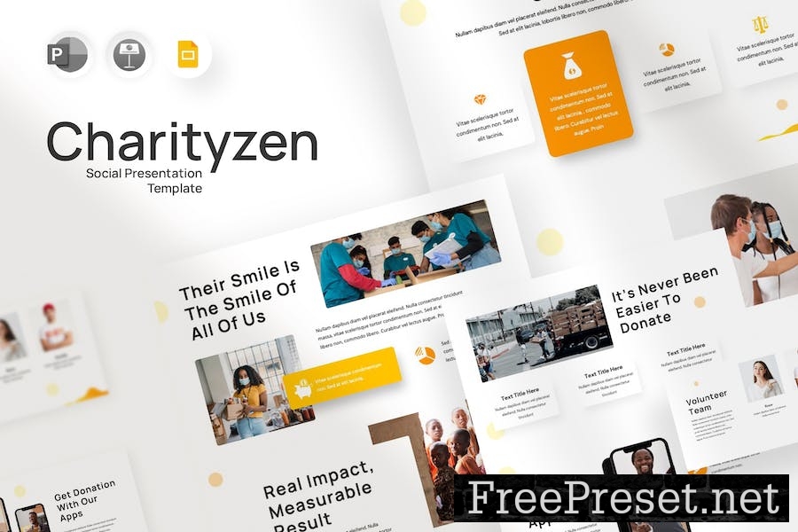 Charityzen Presentation - Google Slide Template V8B4AGQ