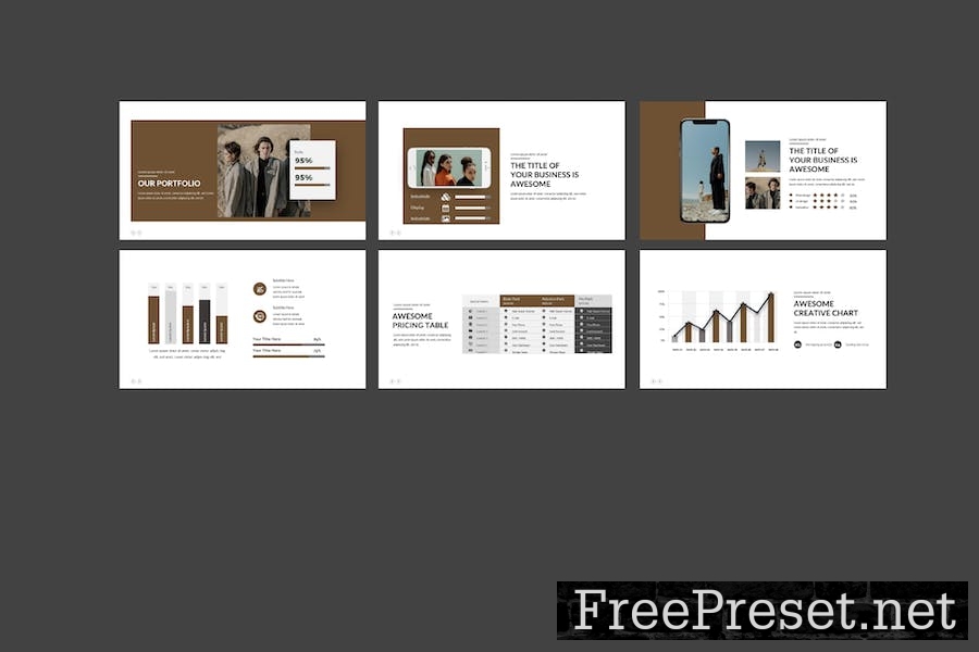 Chic Style Powerpoint Template VSK662Y