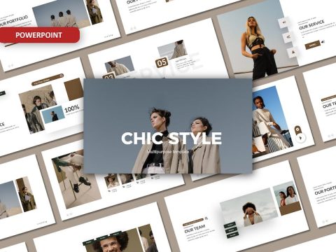 Chic Style Powerpoint Template VSK662Y