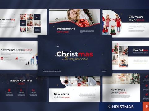 Christmas Gallery Powerpoint Template Y7PJ5W4