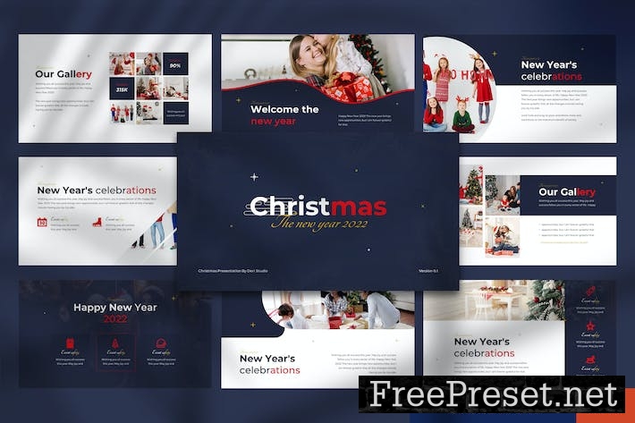 Christmas Gallery Powerpoint Template Y7PJ5W4