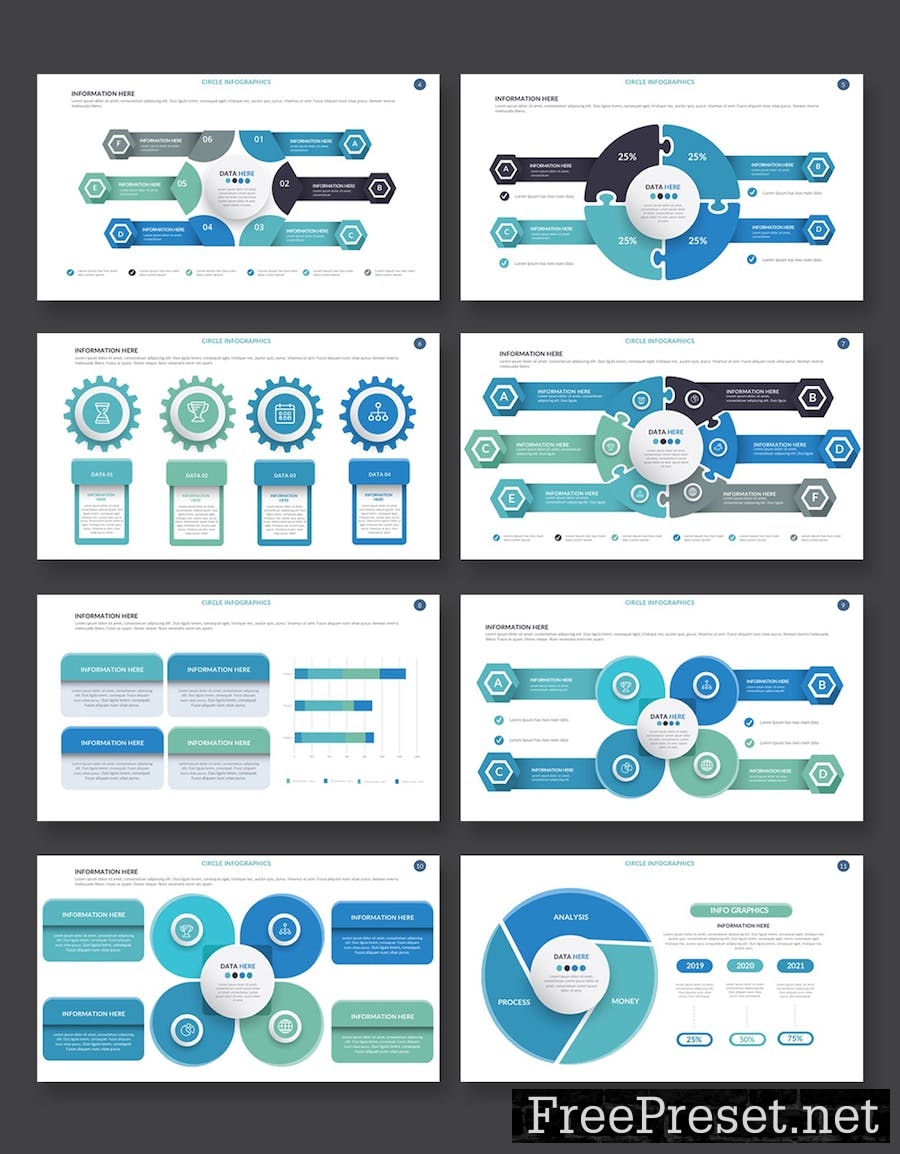 Circle Infographics Google Slides Templates TLDS2SR