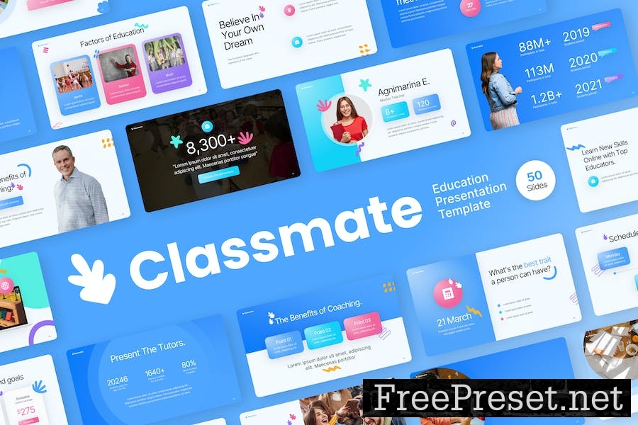 Classmate Education PowerPoint Template W9ZGTYZ