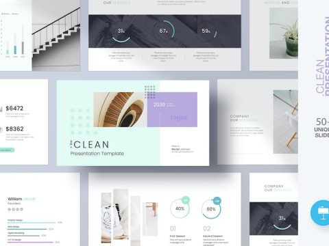 Clean Minimalist Keynote Template HYK46MC