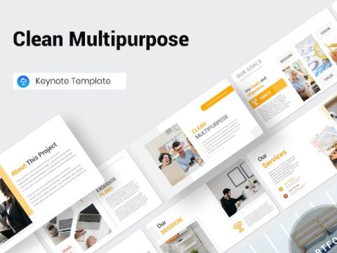 Clean Multipurpose Keynote Presentation Template QMKES7Y