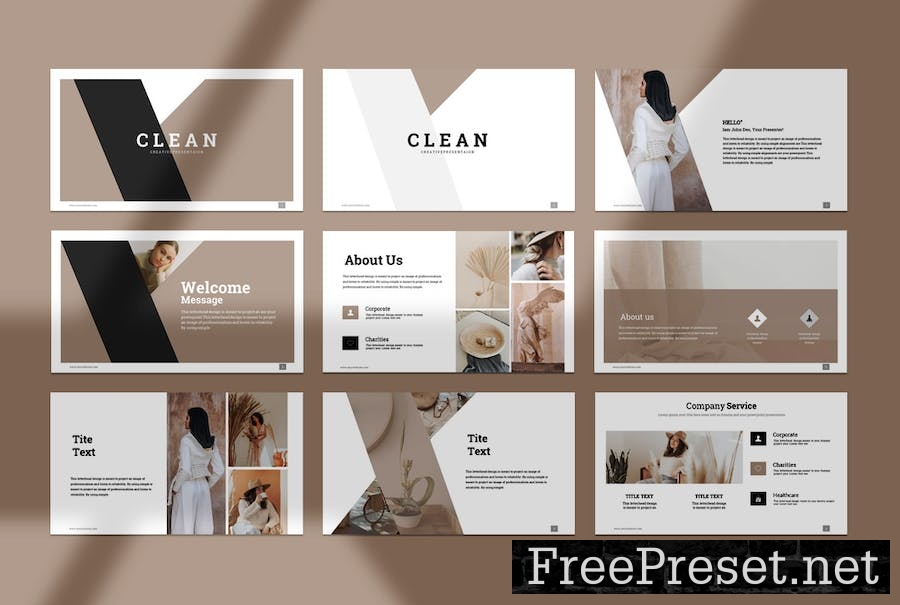 Clean Presentation PowerPoint Template