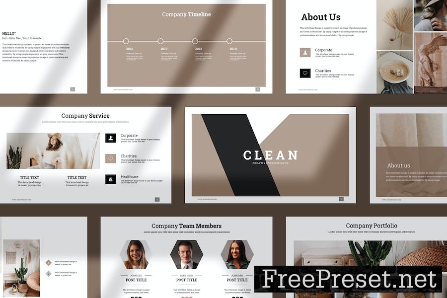 Clean Presentation PowerPoint Template