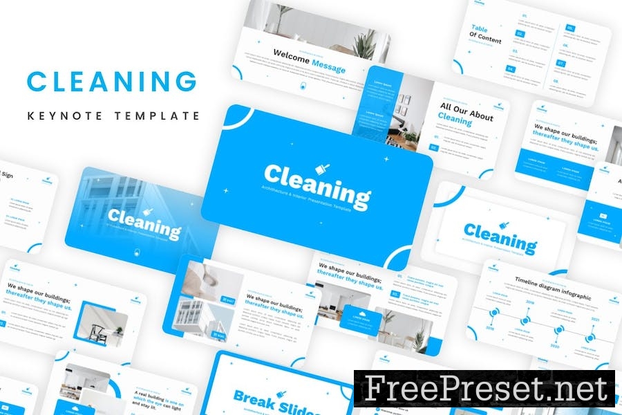 Cleaning - Interior Design Keynote Template 8S5CZXF