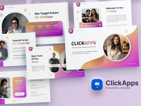 ClickApps - Mobile App & SAAS Keynote Template