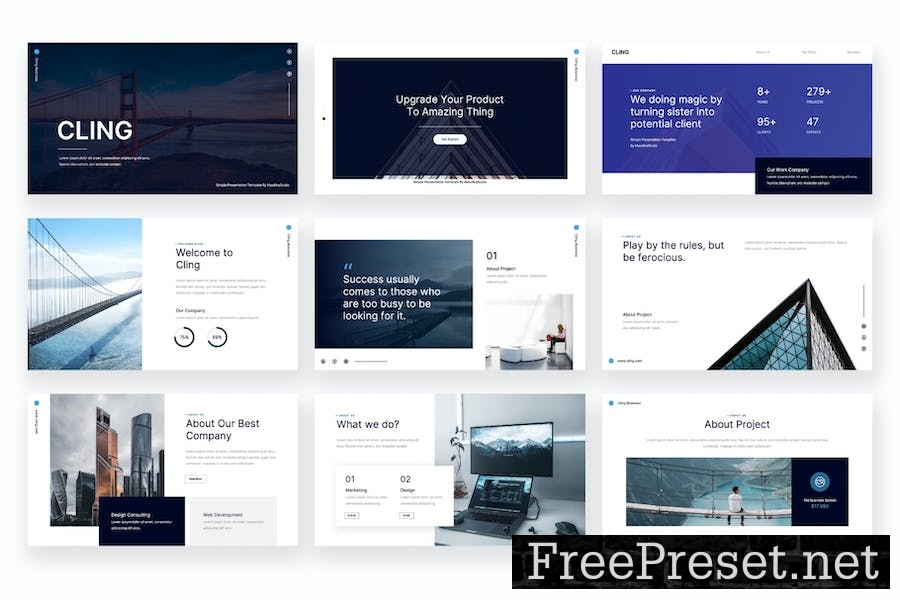 CLING - Simple Presentation Keynote Template 54JS8QW