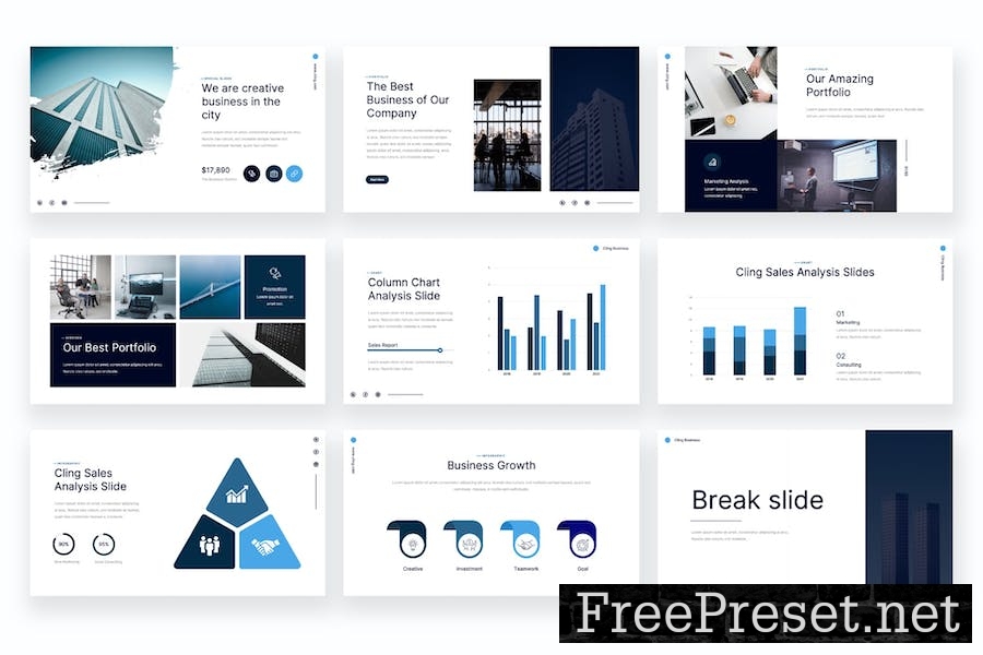 CLING - Simple Presentation Keynote Template 54JS8QW