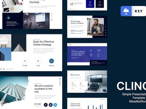 CLING - Simple Presentation Keynote Template 54JS8QW