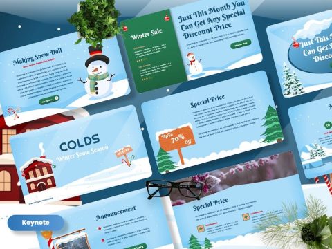 Colds - Snow Keynote Template JSDUZHW