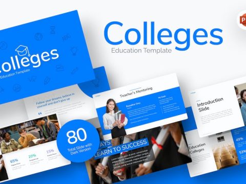 Colleges Education PowerPoint Template