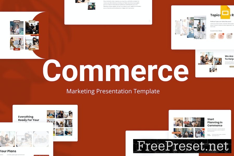 Commerce Maroon Modern Marketing Google Slides U8U5PNF