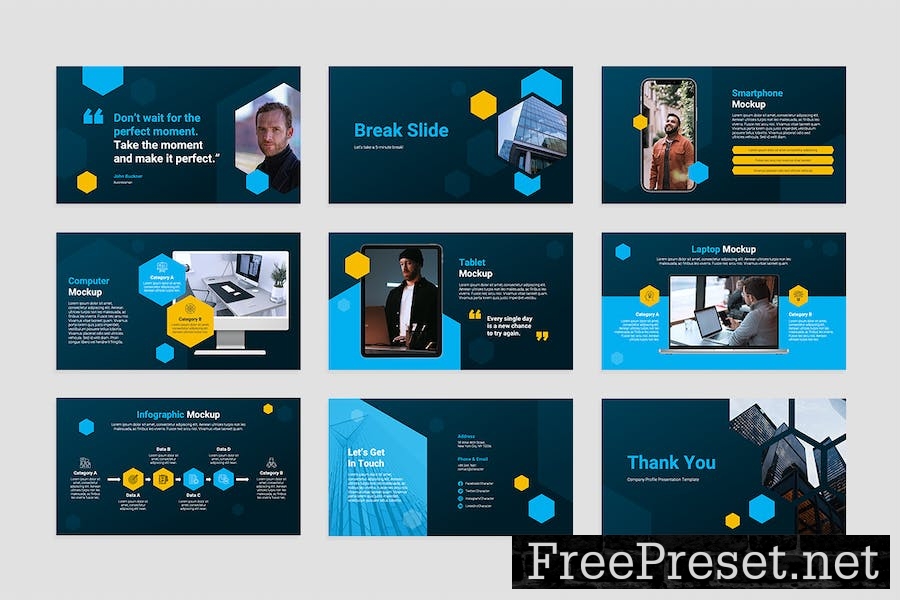 Company Profile PowerPoint Presentation Template CZZ2FRL