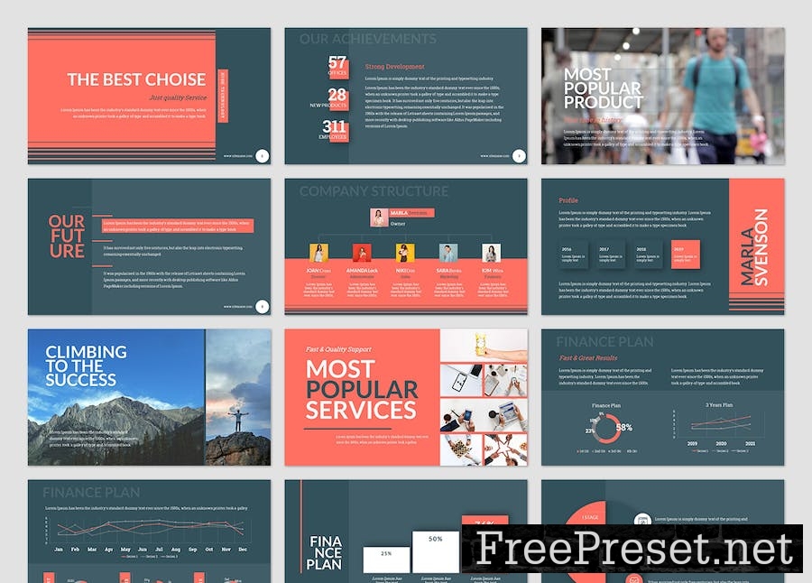 Company Profile PowerPoint Presentation Template CZZ2FRL