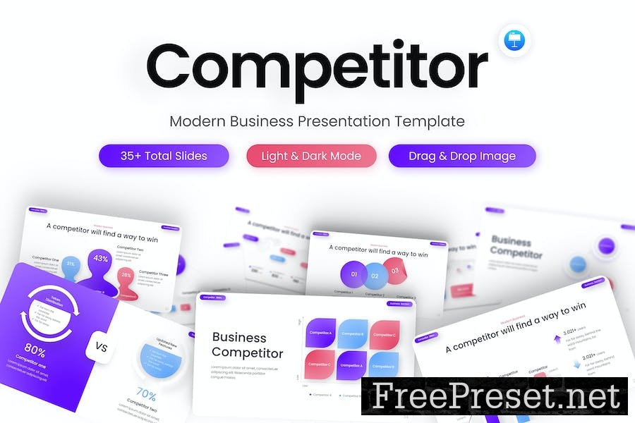 Competitor Professional Keynote Template 4TQWR75