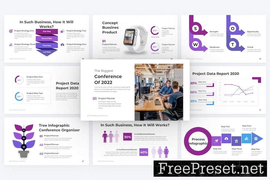 Confluence Purple Modern Marketing PowerPoint