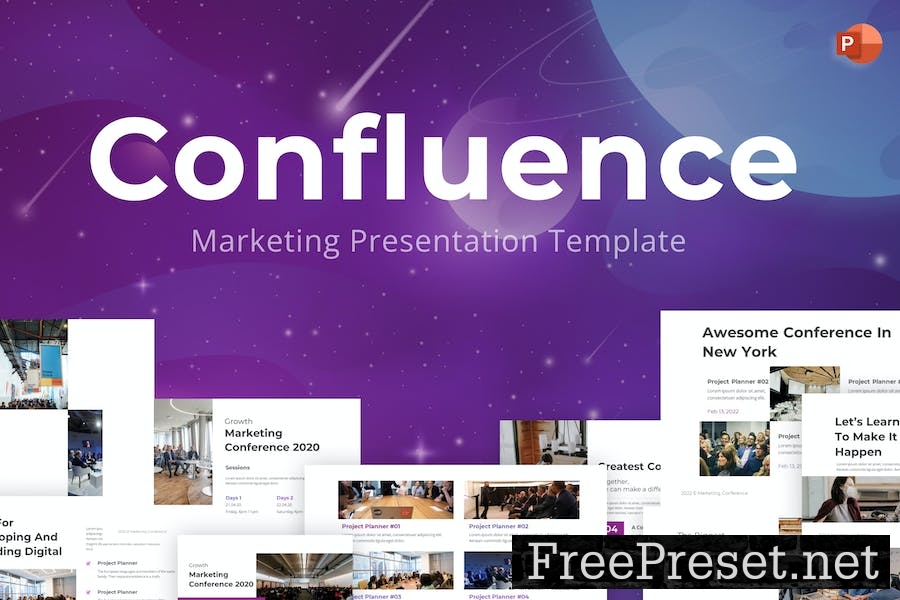 Confluence Purple Modern Marketing PowerPoint