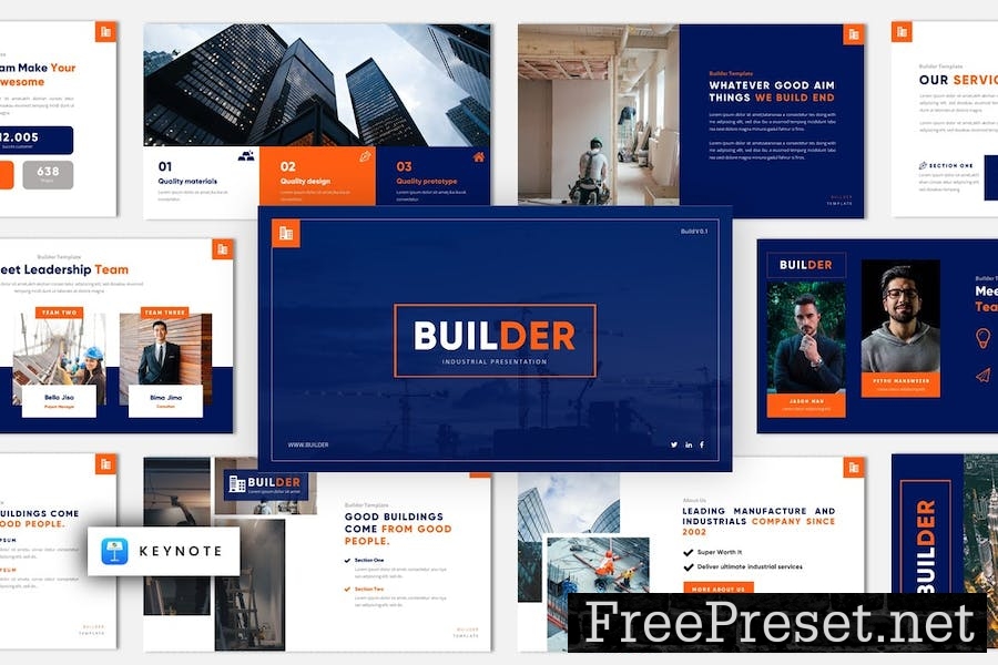 Construction & Industrial Keynote Template 8WS48J5