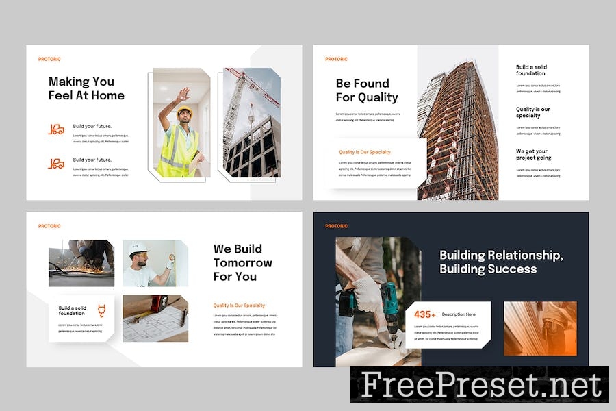 Construction Keynote Presentation Template B56KJJC