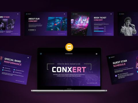 Conxert - Music Creative Googleslide Template VTV5SPD