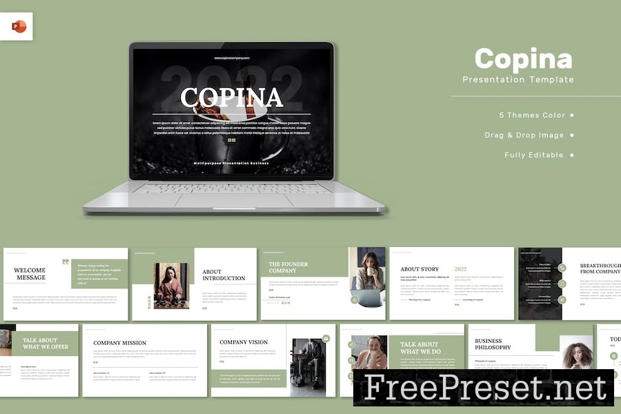 Copina - Multipurpose Powerpoint Template U3N7CKN