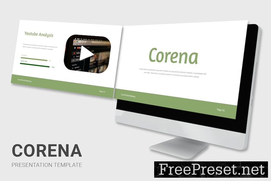 Corena - Social Media Marketing Google Slides