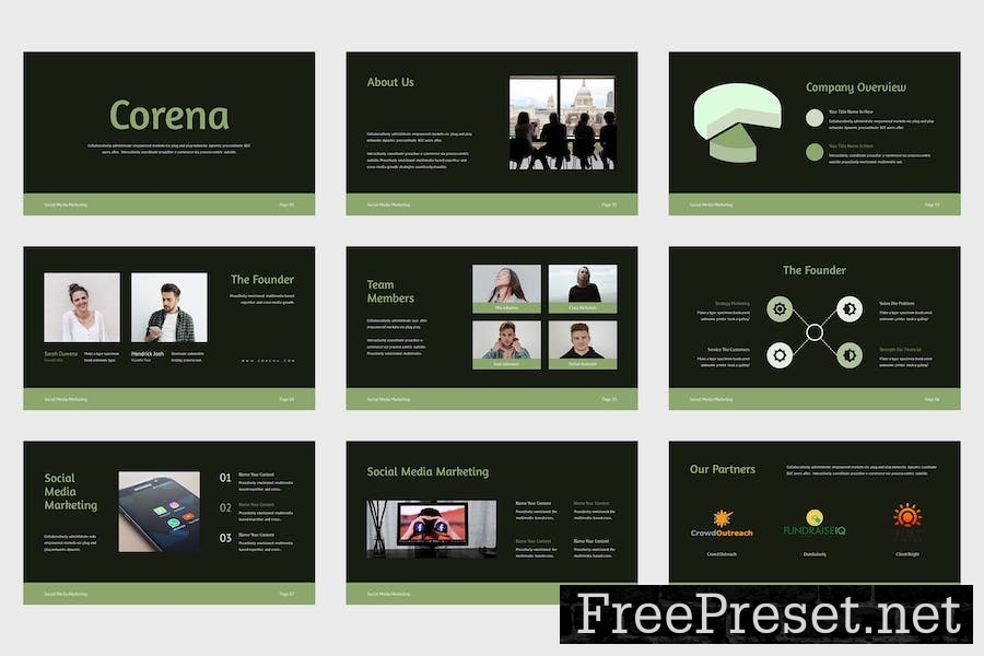 Corena - Social Media Marketing Powerpoint WGLNHY4