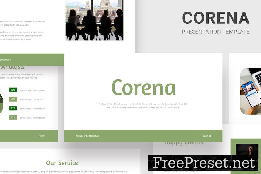 Corena - Social Media Marketing Powerpoint WGLNHY4