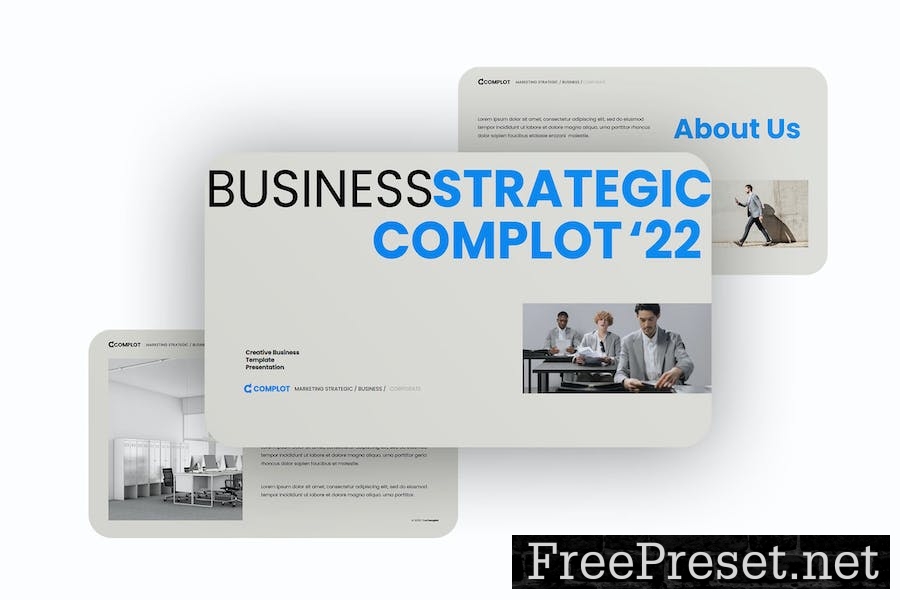 Creative Blue Gray Business Strategic Company GSL UTZQZKE