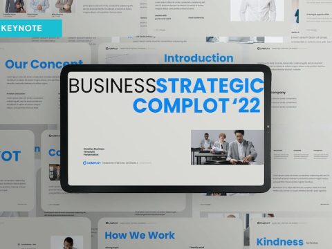 Creative Blue Gray Business Strategic Company KEY