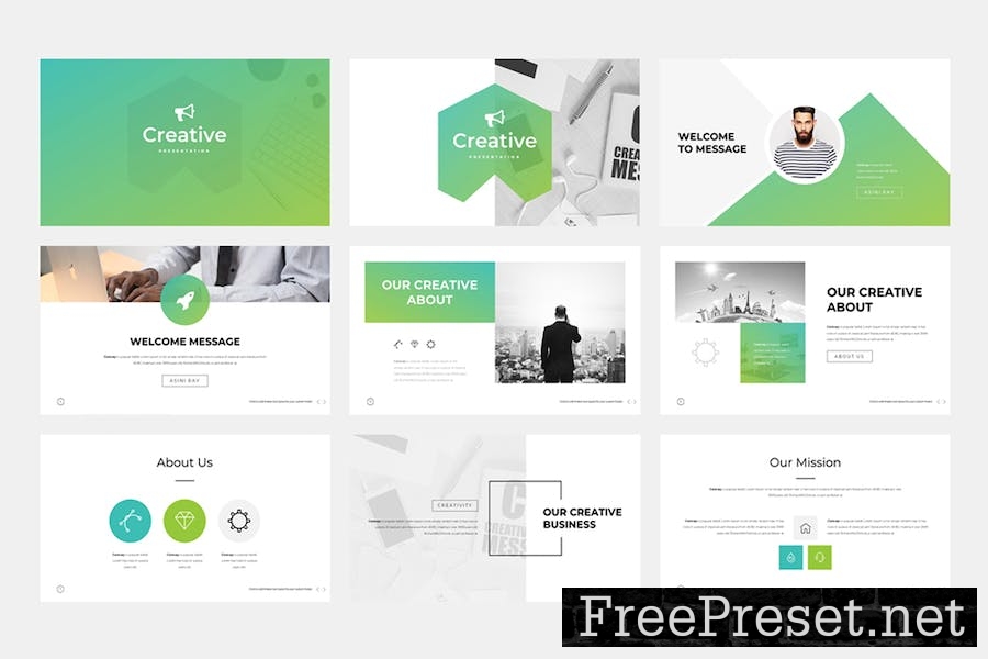 Creative Business Presentation Template NC7DXR5