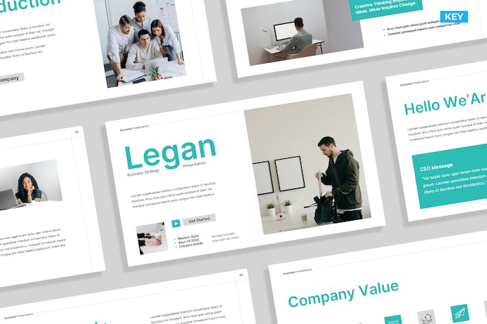 Creative White Teal Business Strategy 023