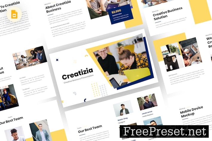 Creatizia - Creative Google Slides Template