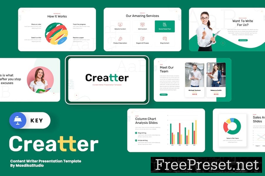 Creatter - Content Writer Keynote Template LMME24E