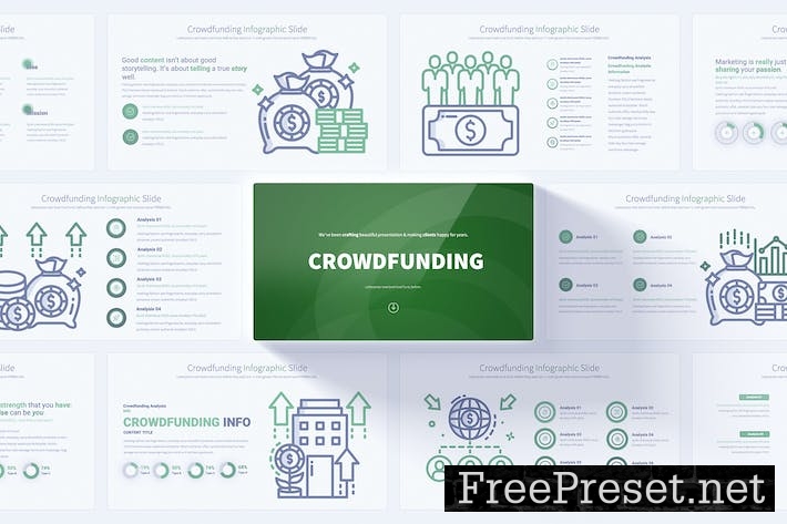 Crowdfunding - PowerPoint Infographics Slides