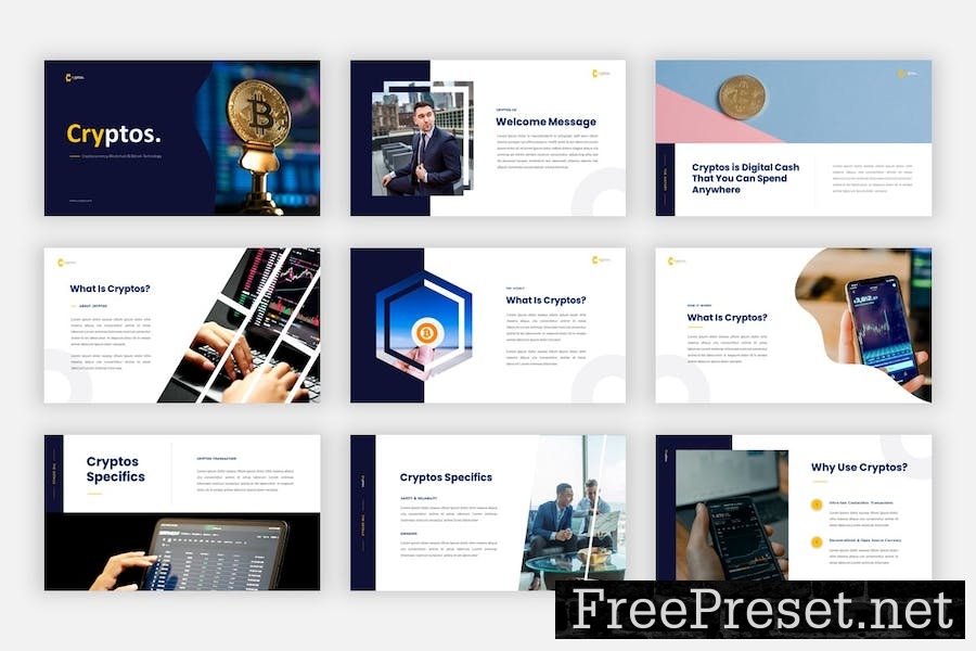 Cryptos - Cryptocurrency Google Slides Template Q2NECYH