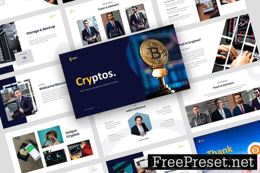 Cryptos - Cryptocurrency Google Slides Template Q2NECYH