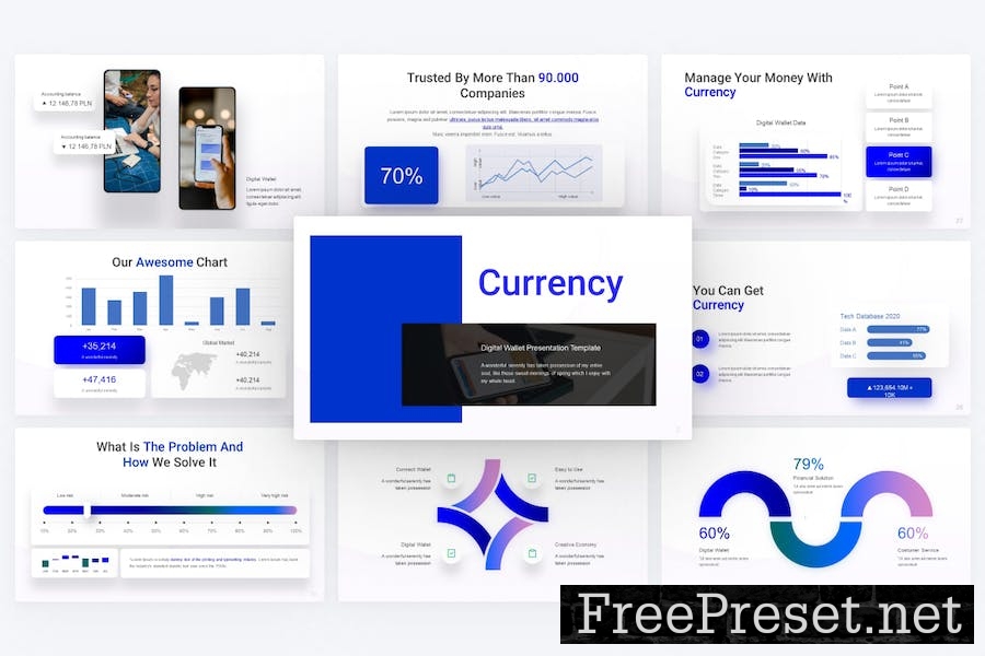 Currency Blue Modern Crypto Google Slides A3WDVLB