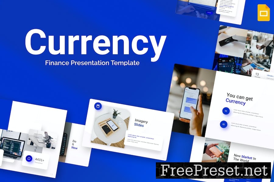 Currency Blue Modern Crypto Google Slides A3WDVLB