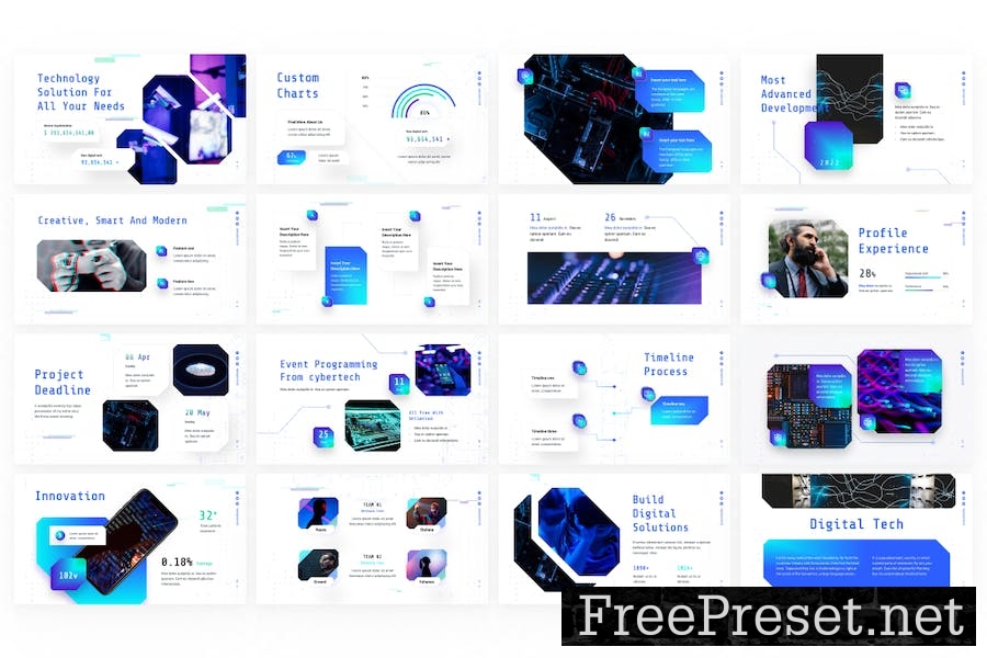 Cyberpro Futuristic Digital Google Slides Template