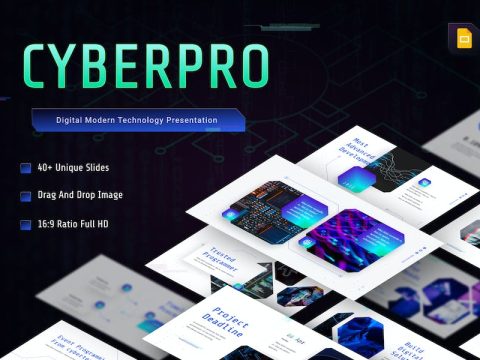 Cyberpro Futuristic Digital Google Slides Template