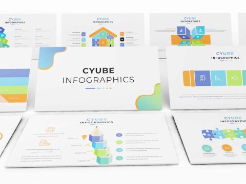 Cyube Infographic Presentation PowerPoint Template 8LEEUBY