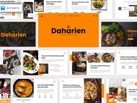 Daharien - Food Restaurant Keynote Template T9TLZR4