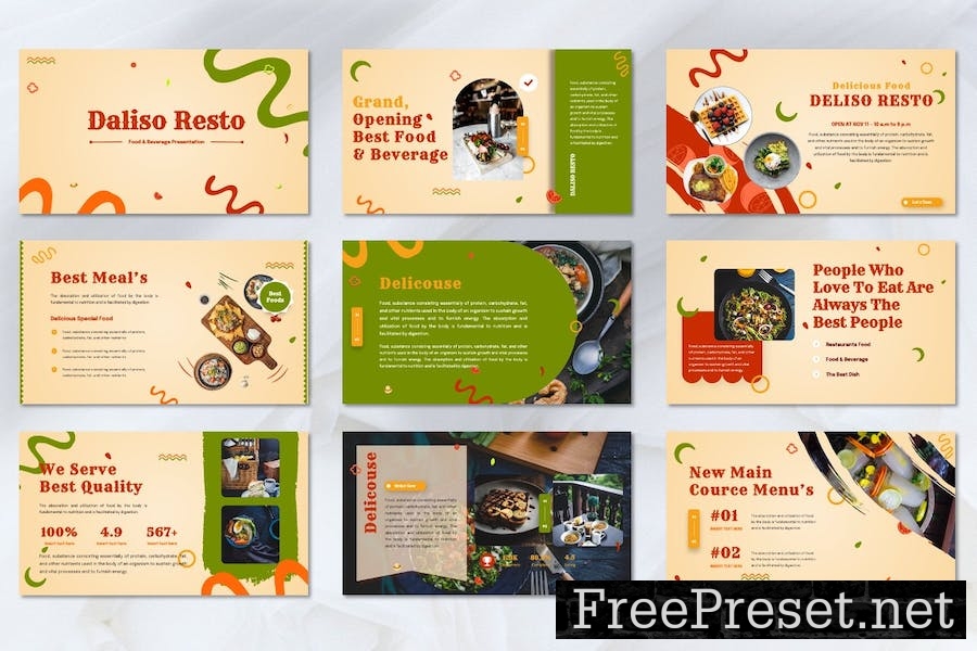 Daliso - Food & Beverage Keynote Template SRUPZBR